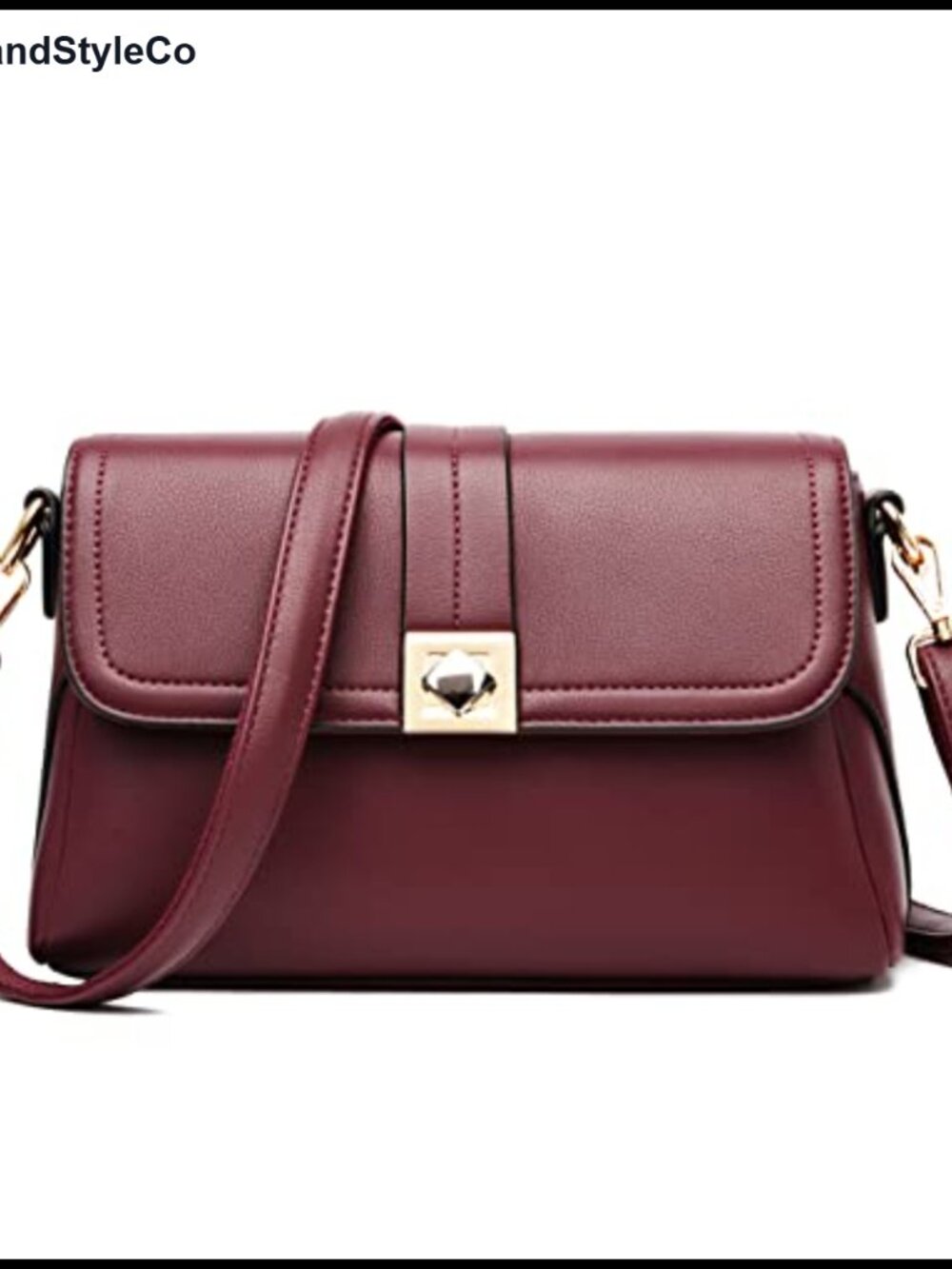 Faux Leather Tassel Crossbody Bag Multi Pockets Shoulder Purse Adjustable Strap